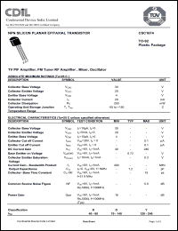 Click here to download CSC1674O Datasheet