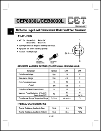 Click here to download CEB8030L Datasheet