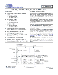 Click here to download CS42432_07 Datasheet