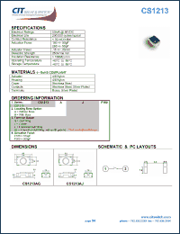 Click here to download CS1213BGF160 Datasheet