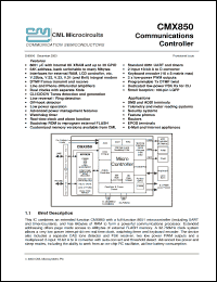 Click here to download CMX850 Datasheet