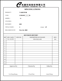 Click here to download GNR34S821K Datasheet