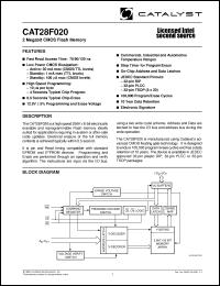 Click here to download CAT28F020NA-90T Datasheet