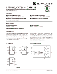 Click here to download CAT5119SBI-00-T Datasheet
