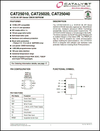 Click here to download CAT25020VP2IT3 Datasheet
