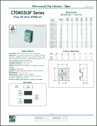 Click here to download CT0805LSF-183J Datasheet