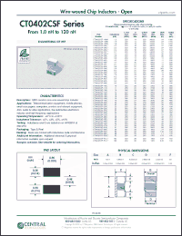 Click here to download CT0402CSF-47NK Datasheet