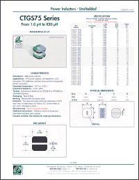 Click here to download CTGS75-561K Datasheet