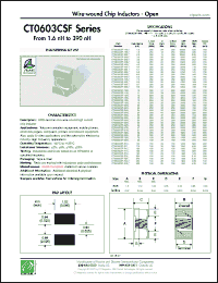 Click here to download CT0603CSF-22NG Datasheet