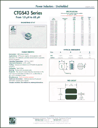 Click here to download CTGS43-220M Datasheet