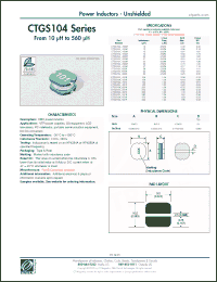 Click here to download CTGS104F-180M Datasheet