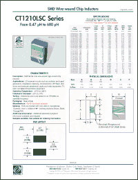 Click here to download CT1210LSCF-151K Datasheet