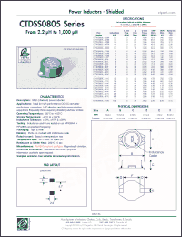 Click here to download CTDSS0805-151K Datasheet