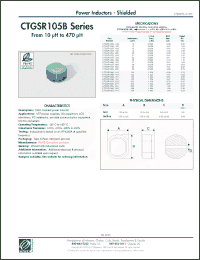 Click here to download CTGSR105BF-180FN Datasheet