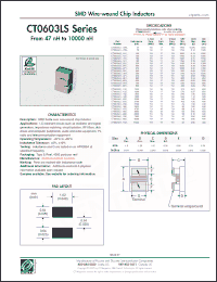 Click here to download CT0603LS-152J Datasheet