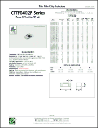 Click here to download CTTF0402F-1N2B Datasheet
