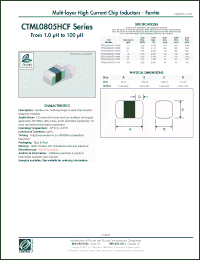 Click here to download CTML0805HCF-220M Datasheet