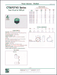 Click here to download CTSLF0745TF-221M Datasheet