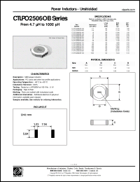 Click here to download CTLPO2506OB-474 Datasheet