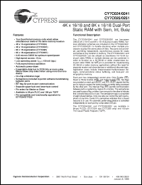 Click here to download CY7C025-25JI Datasheet