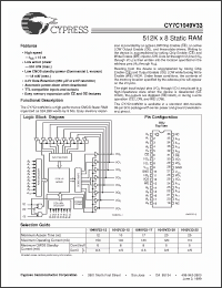 Click here to download CY7C1049V33L-20VC Datasheet