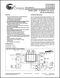 Click here to download CY7C1314V18-133BZC Datasheet