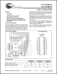 Click here to download CY7C1019BV33-12VC Datasheet