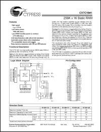 Click here to download CY7C1041-17VC Datasheet