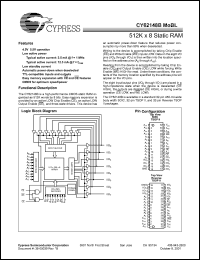 Click here to download CY62148BLL-70ZRC Datasheet