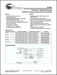 Click here to download CY2292SI-XXXT Datasheet