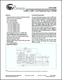 Click here to download CY7C1339F-250BGC Datasheet