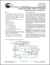 Click here to download CY7C1470V33-167BZC Datasheet