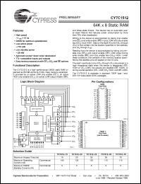 Click here to download CY7C1512-70ZI Datasheet