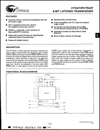 Click here to download CY74FCT543TQC Datasheet