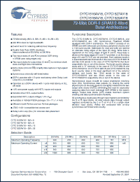 Click here to download CY7C1527AV18-278BZXC Datasheet