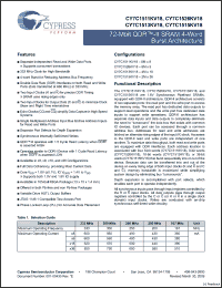 Click here to download CY7C1526KV18-333BZI Datasheet