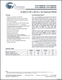 Click here to download CY7C1382FV25-250BGC Datasheet