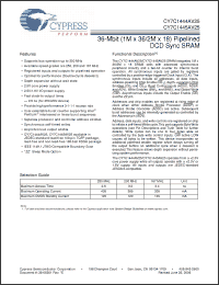 Click here to download CY7C1444AV25-250BZXC Datasheet