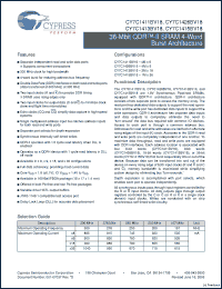 Click here to download CY7C1411BV18-200BZXC Datasheet