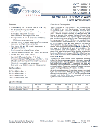 Click here to download CY7C1318BV18-167BZXC Datasheet