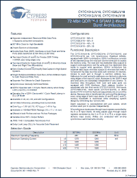 Click here to download CY7C1525JV18-267BZI Datasheet