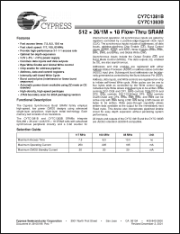 Click here to download CY7C1383B-100BZC Datasheet