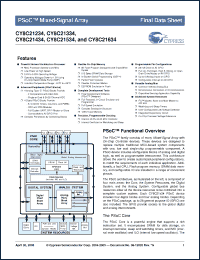 Click here to download CY8C21334-24LFX Datasheet