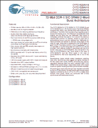 Click here to download CY7C1524AV18-278BZXI Datasheet