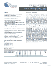 Click here to download CY7C1393CV18-250BZXC Datasheet