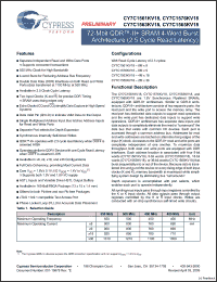 Click here to download CY7C1561KV18-500BZXC Datasheet
