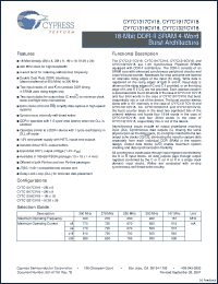 Click here to download CY7C1319CV18-250BZC Datasheet