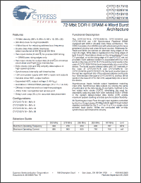 Click here to download CY7C1521V18-278BZXC Datasheet