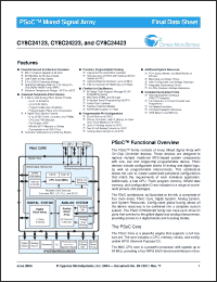 Click here to download CY8C24123-SPAC Datasheet