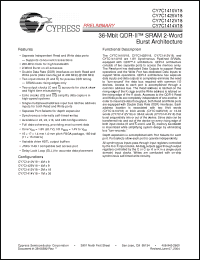 Click here to download CY7C1414V18 Datasheet